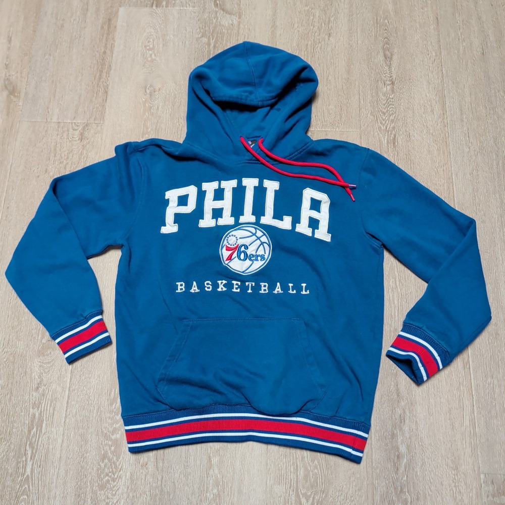 UNK NBA Philadelphia 76ers Hoodie Mens Small Blue Excellent Sixers Basketball